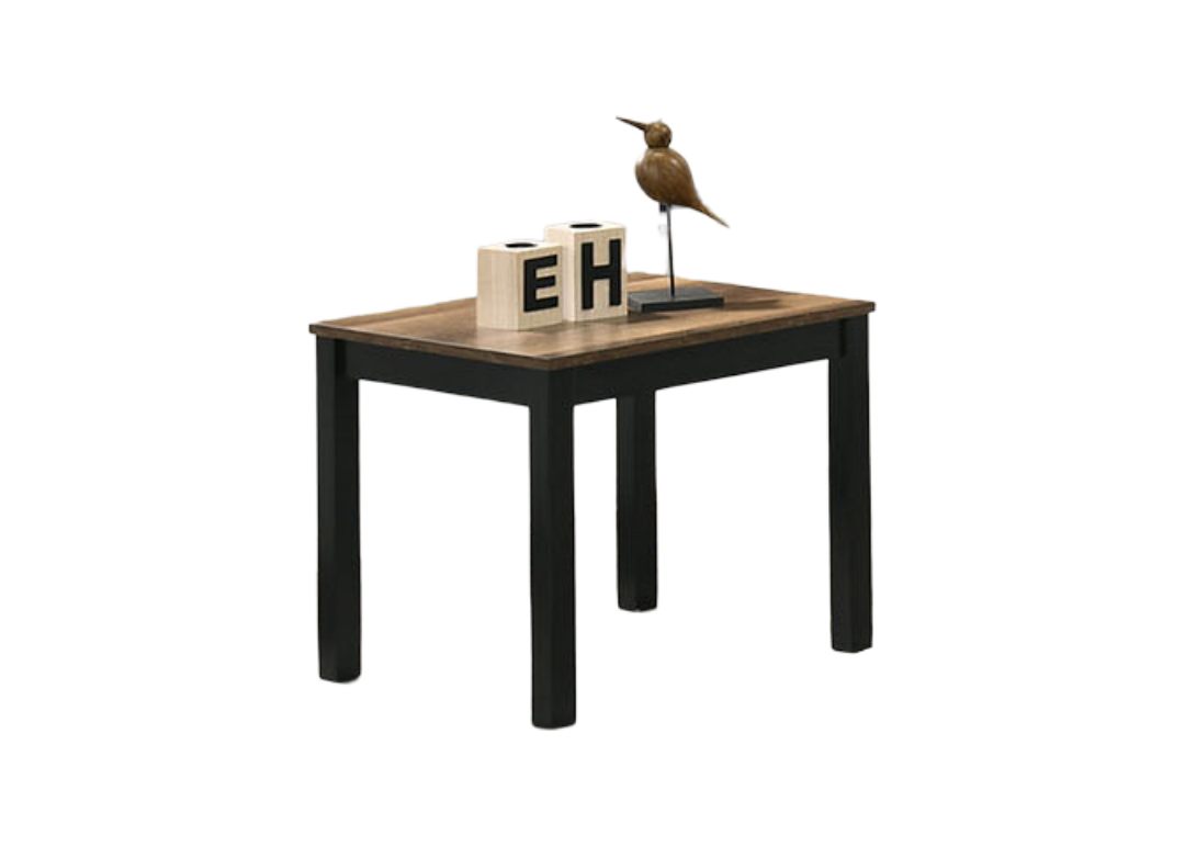 Contemporary Style 3pc Table Set 1x Coffee Table 2x End Table Faux Marble Top Wooden Legs Brown Finish Primary Living Room
