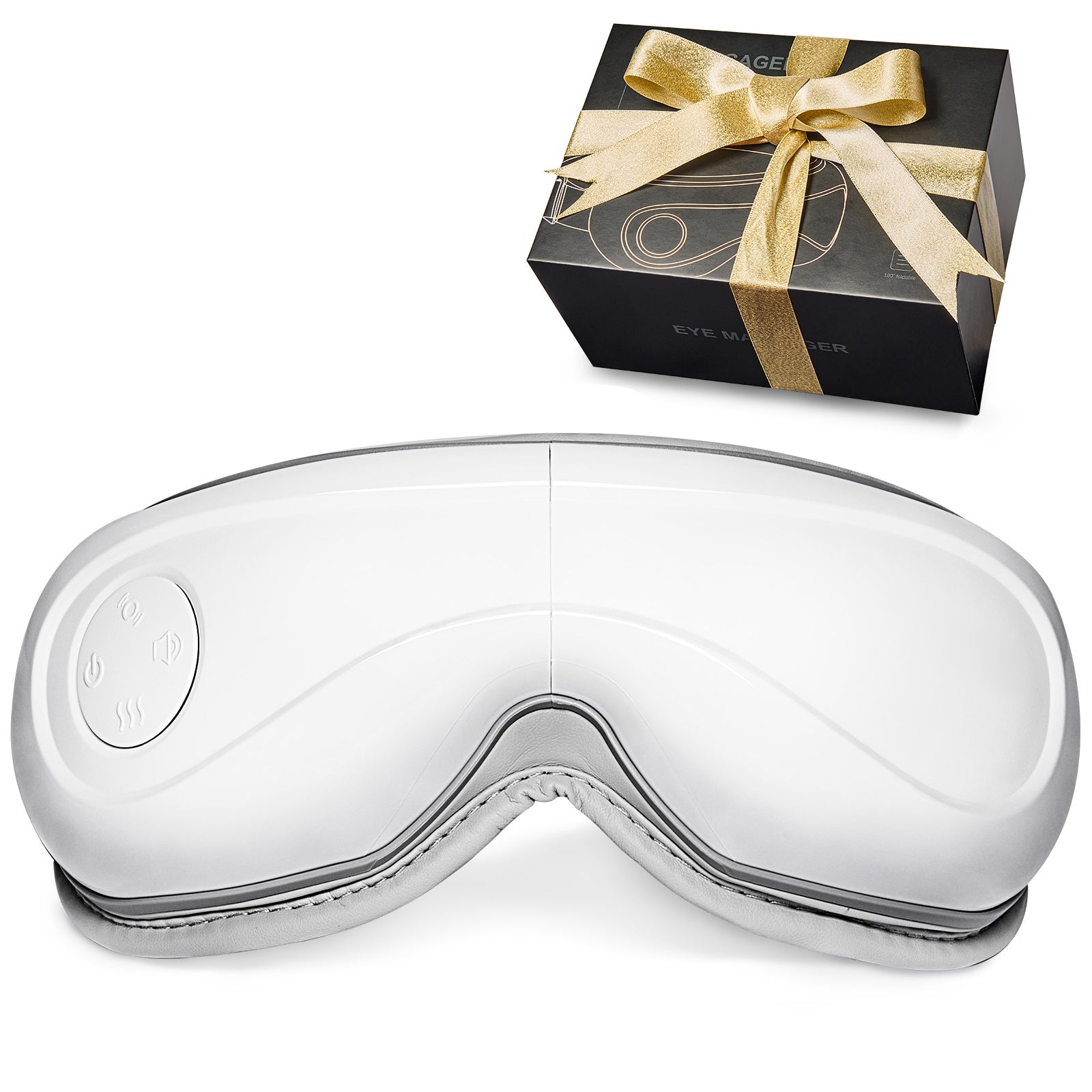 Heated Eye Massager Eye Care Device 5 Modes Bluetooth Music 180° Foldable