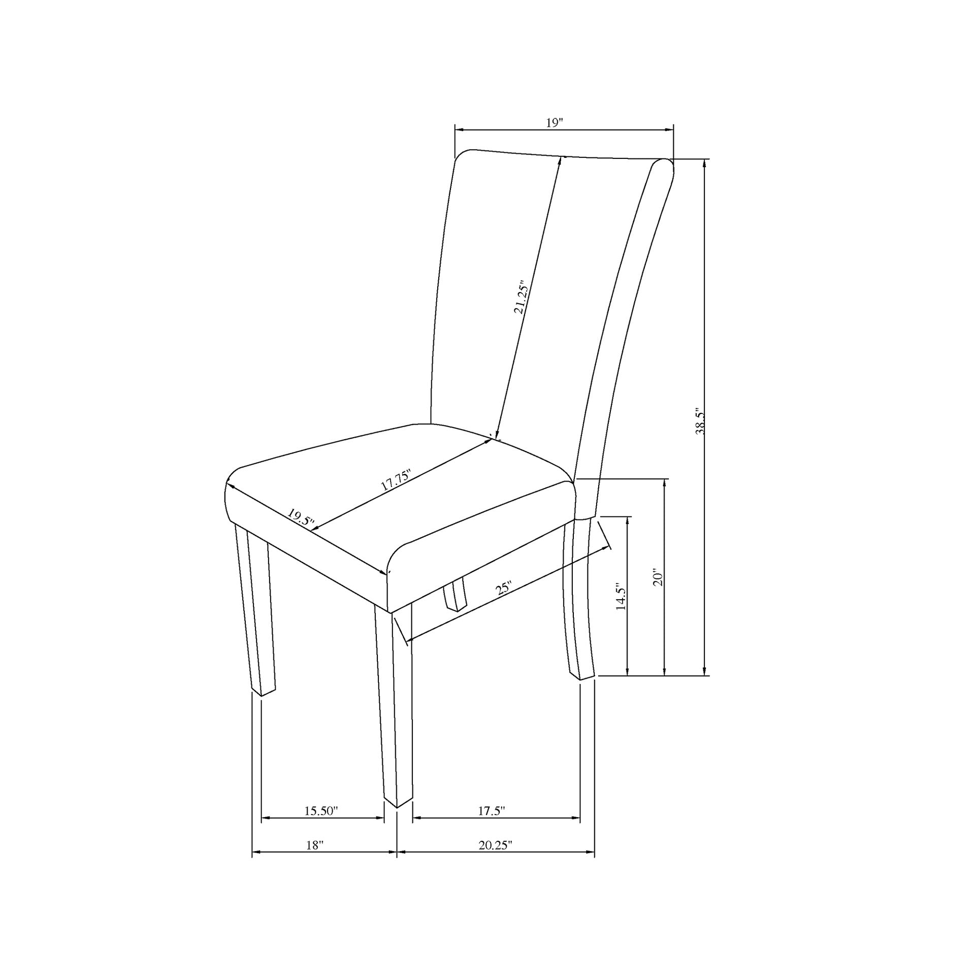 OCEANIC GREY 2PK DINING CHAIR SET
