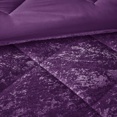 King/Cal King Velvet Comforter Set with Throw Pillow