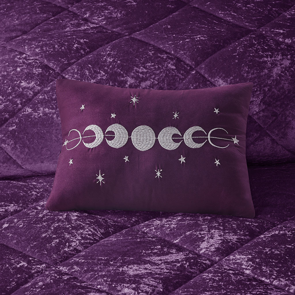 King/Cal King Velvet Comforter Set with Throw Pillow