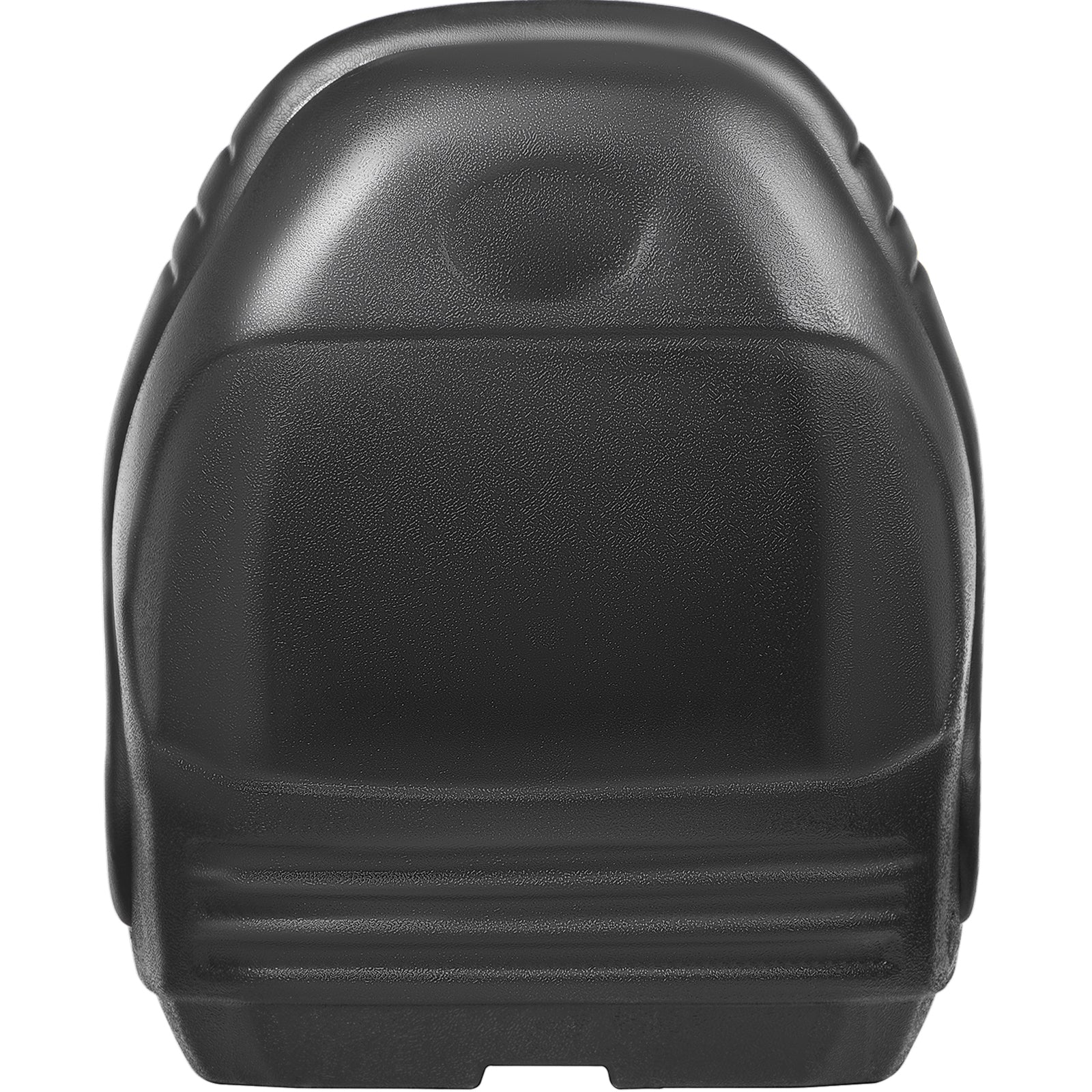 Universal Lawn Tractor Seat Replacement, Compact High Back Mower Seat, Black Vinyl Forklift Seat, Central Drain Hole Skid Steer Seat with Mounting Bolt Patterns of 8" x 11.5" & 11.25" x 11.5".