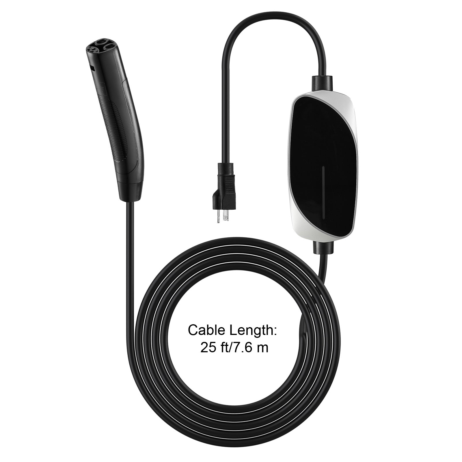 Level 1/2 Tesla Charger 16A Portable EV Charger 25 ft Cable 120V-240V NEMA 6-20P