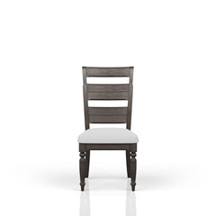 Upholstered Seat Ladderback Side Chair  Set of 2