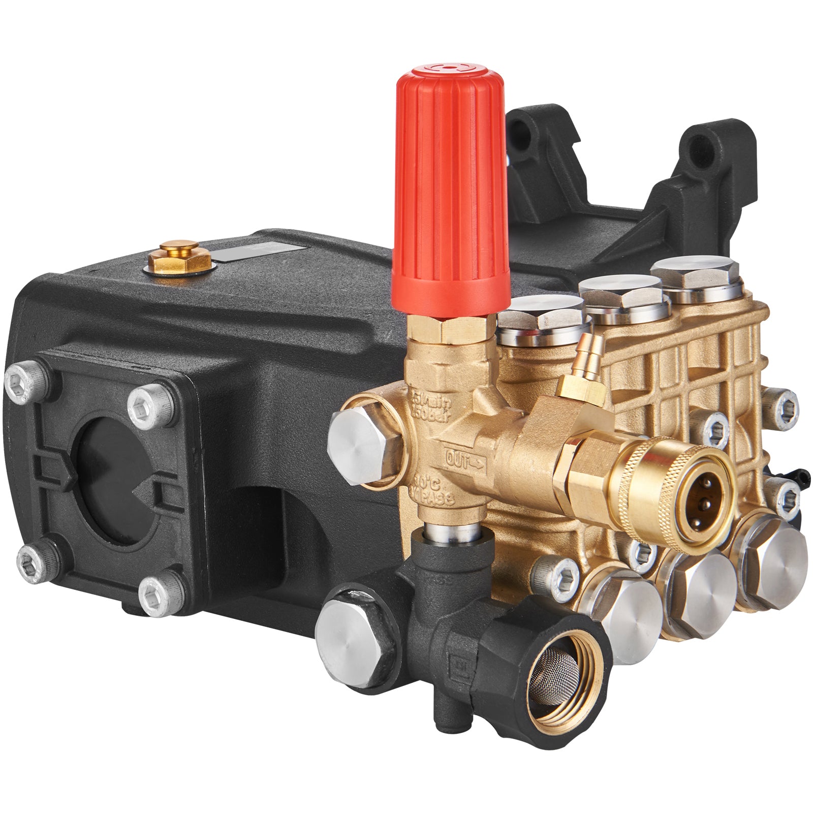 Pressure Washer Pump, 1" Shaft Horizontal Triplex Plunger, 4400 PSI, 4 GPM Flow, Replacement Power Washer Pumps Kit, Parts Washer Pump, Compatible with Simpson MorFlex Models 40224, 40225, 40226