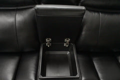 JUPITER BLACK LEATHER SECTIONAL