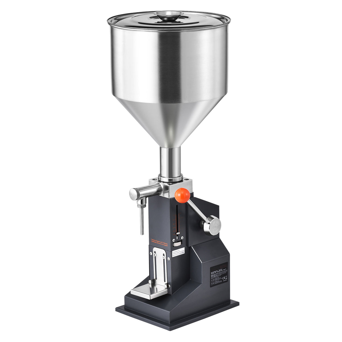 Manual Paste Liquid Filling Machine, 5-100ml Bottle Filler, Adjustable Bottle Filling Machine, Stainless Steel Liquid Filler with Hopper for Milk Water Juice Essential Oil Shampoo Cosmetic Honey