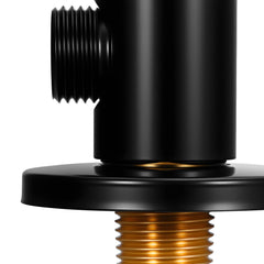 Wall Mounted Supply Elbow, Wall Supply Elbow with O-Ring Flange, Tapered 1/2" NPT Female Inlet, Solid Brass Wall Union, Round Walls Union Water Supplying, Matte Black Finish, 1/2" IPS