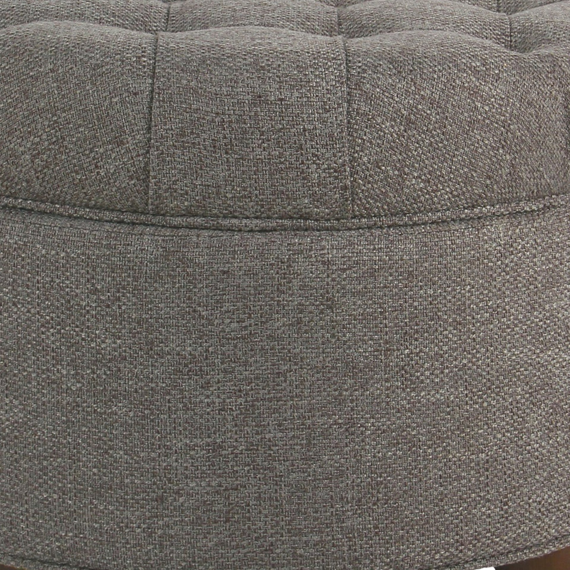 Fabric Upholstered Wooden Ottoman with Tufted Lift Off Lid Storage, Dark Gray