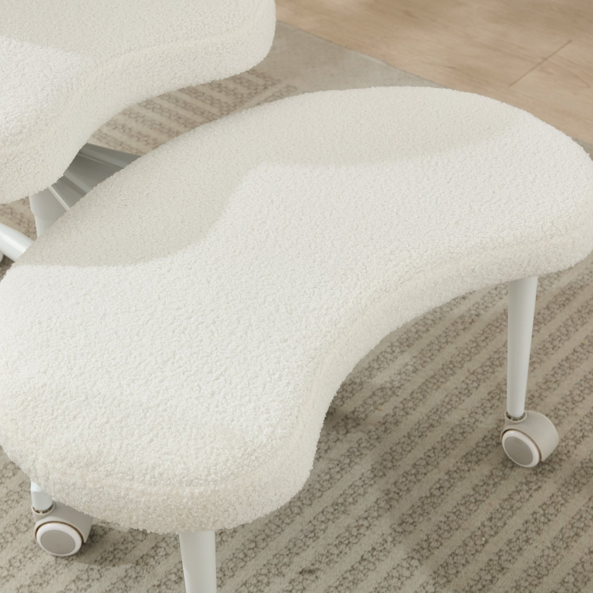 Meditation Chair Plus, Cross Legged Chair with Wheels, ADHD Chair, Criss Cross Desk Chair with Lumbar Support and Adjustable Stool, Flexible Design for Fidgety Sitters, Ivory