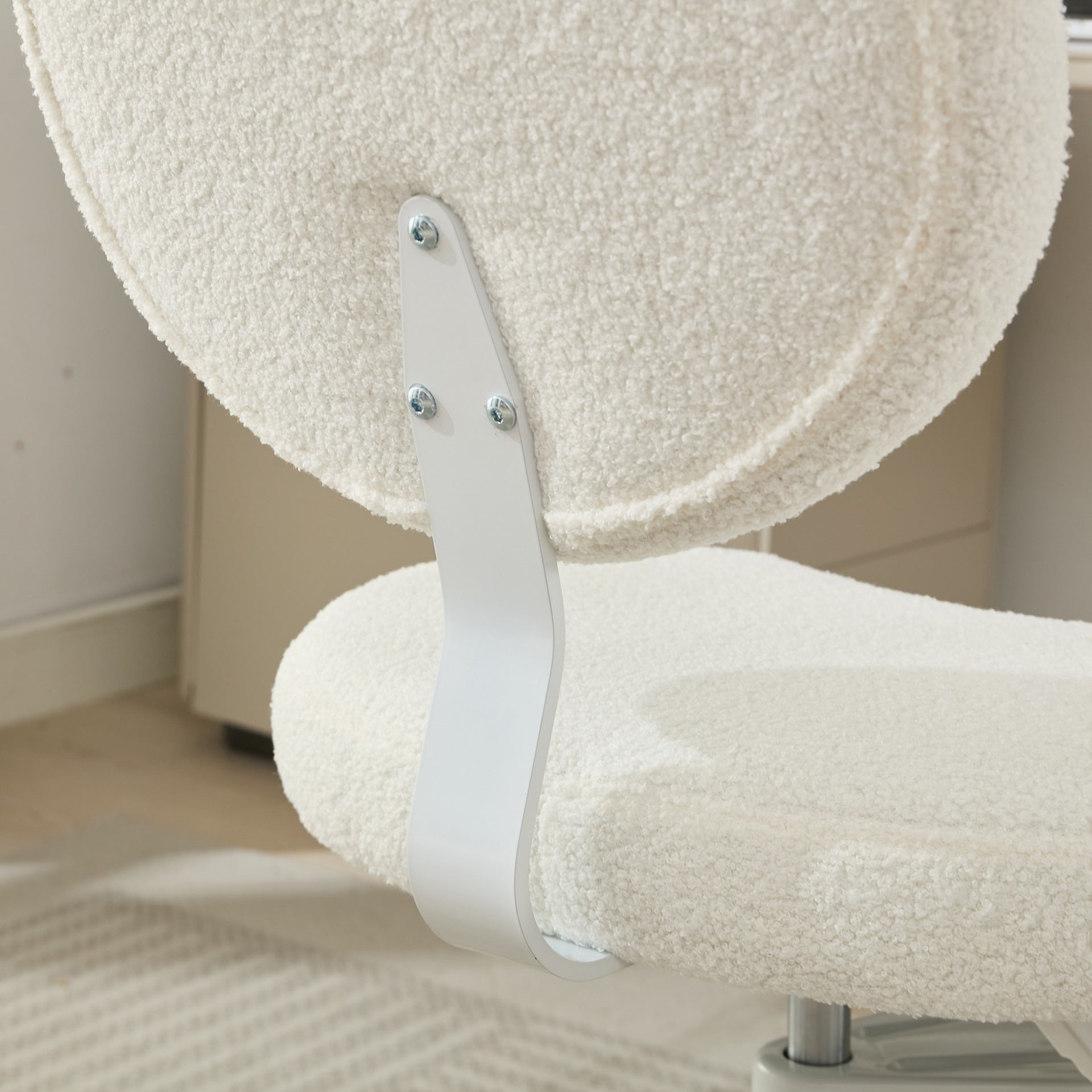 Meditation Chair Plus, Cross Legged Chair with Wheels, ADHD Chair, Criss Cross Desk Chair with Lumbar Support and Adjustable Stool, Flexible Design for Fidgety Sitters, Ivory