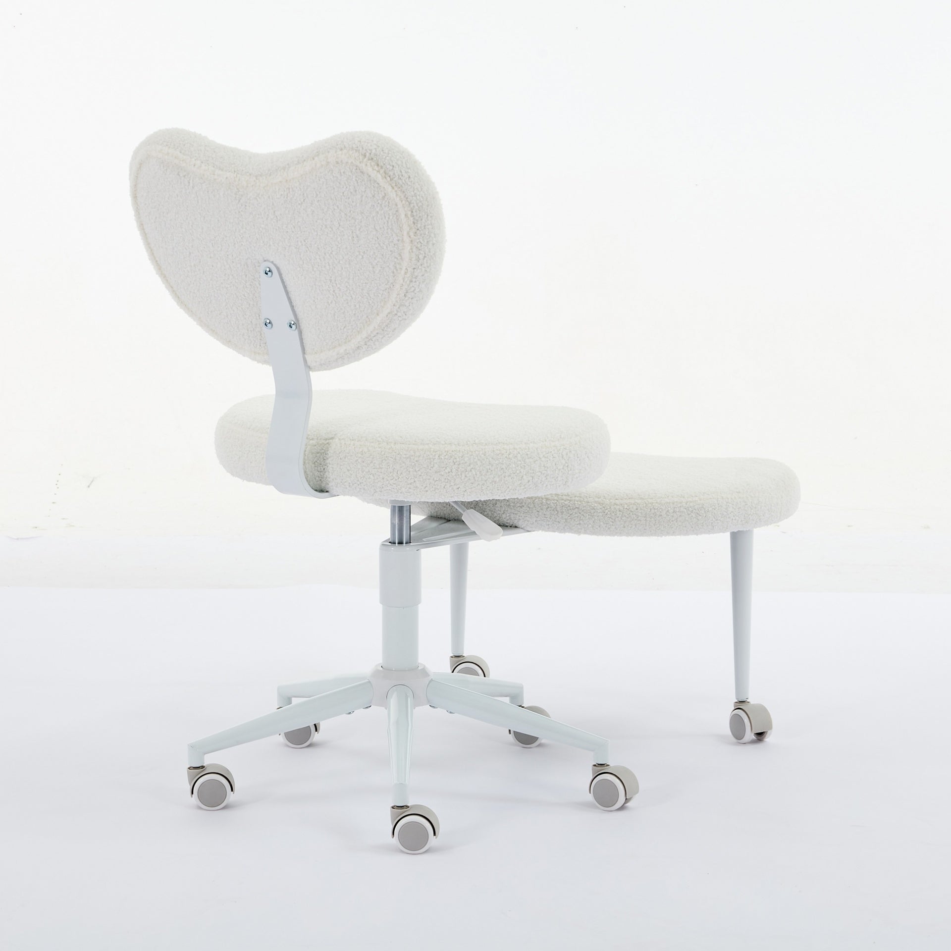 Meditation Chair Plus, Cross Legged Chair with Wheels, ADHD Chair, Criss Cross Desk Chair with Lumbar Support and Adjustable Stool, Flexible Design for Fidgety Sitters, Ivory