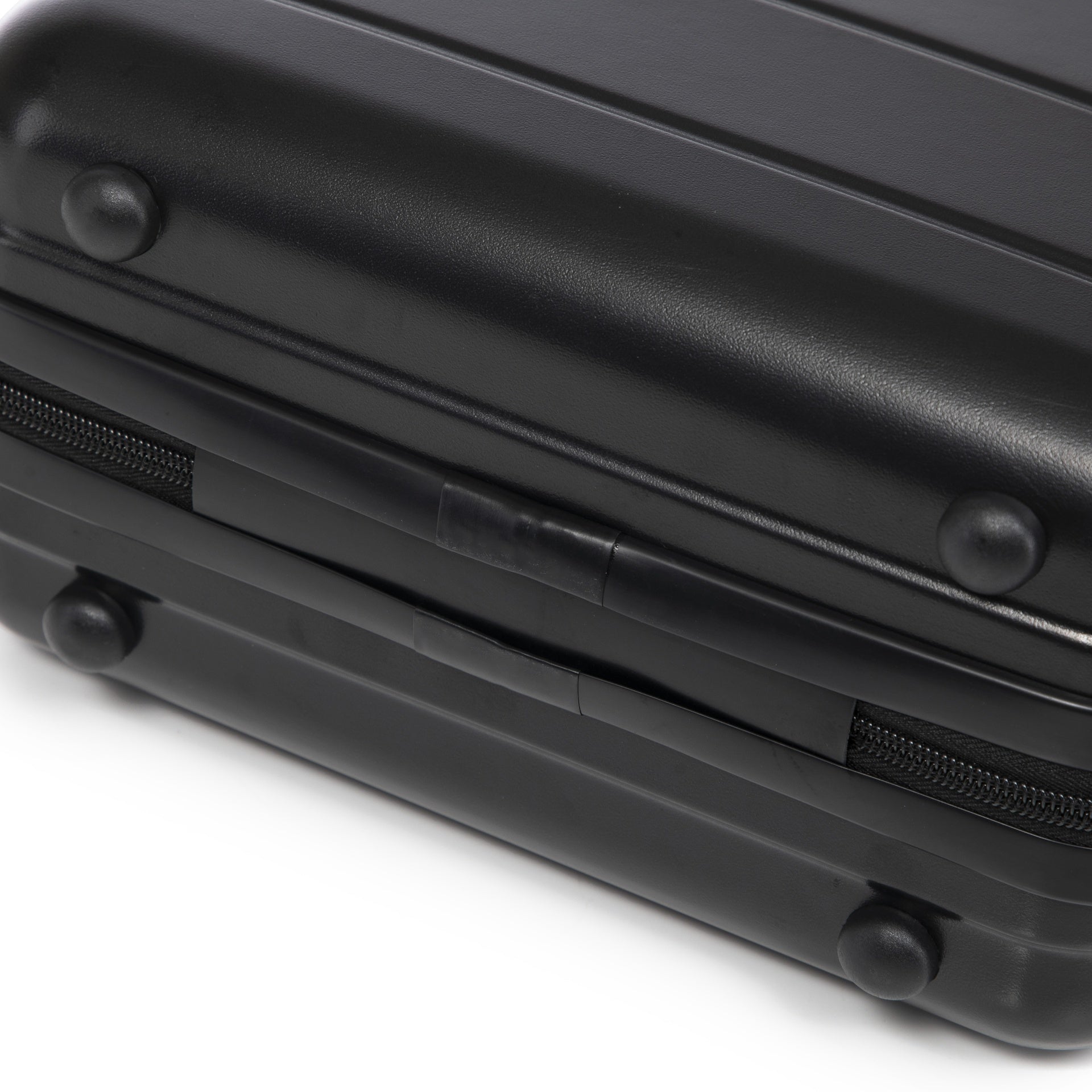 14"/20" 2 pcs/set in ABS Spinner Wheel Luggage, with Combination Lock,14" Cosmetic Case (Black)