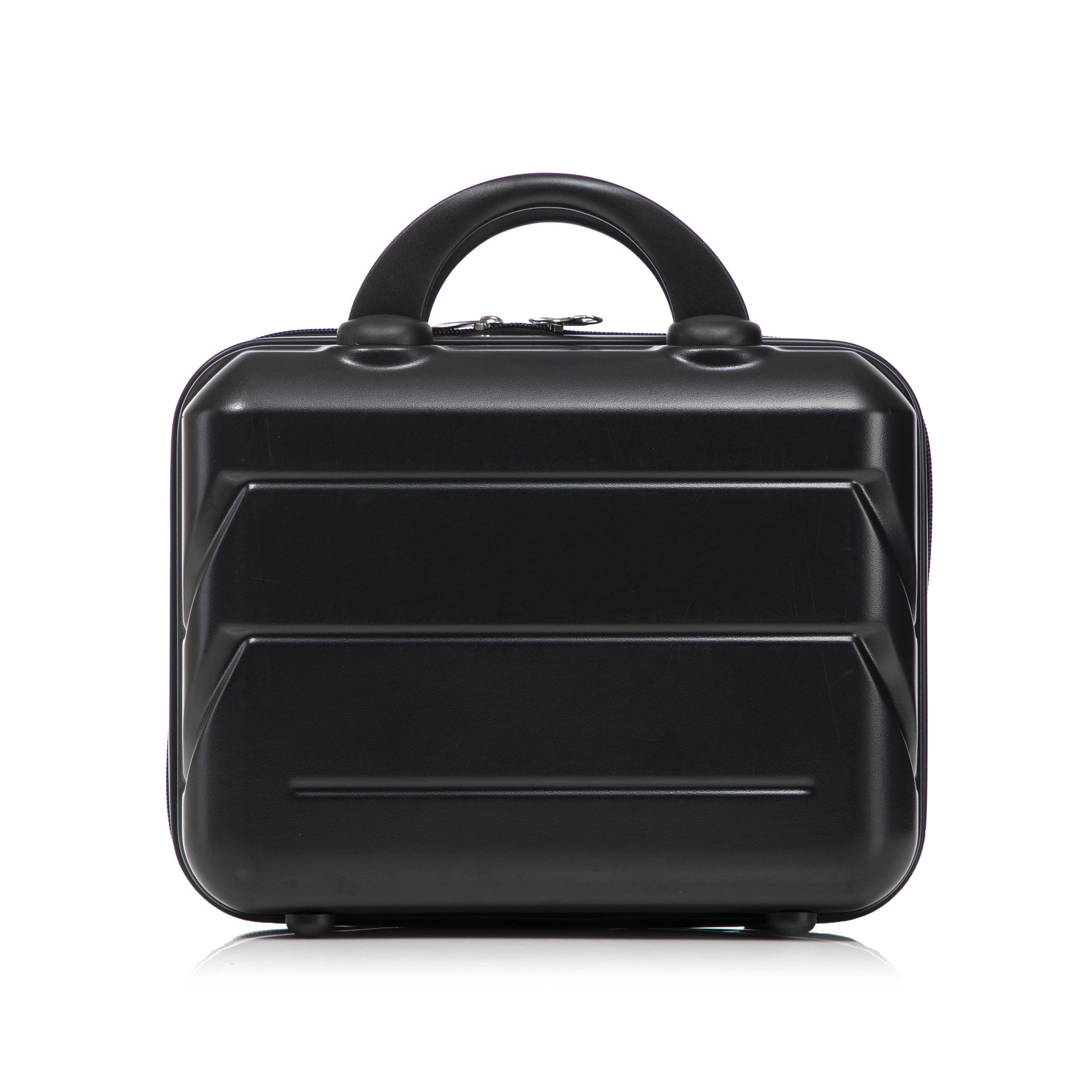 14"/20" 2 pcs/set in ABS Spinner Wheel Luggage, with Combination Lock,14" Cosmetic Case (Black)
