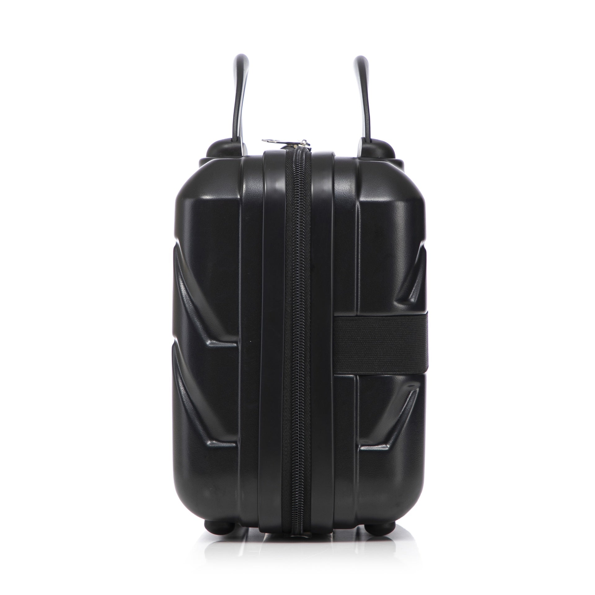14"/20" 2 pcs/set in ABS Spinner Wheel Luggage, with Combination Lock,14" Cosmetic Case (Black)