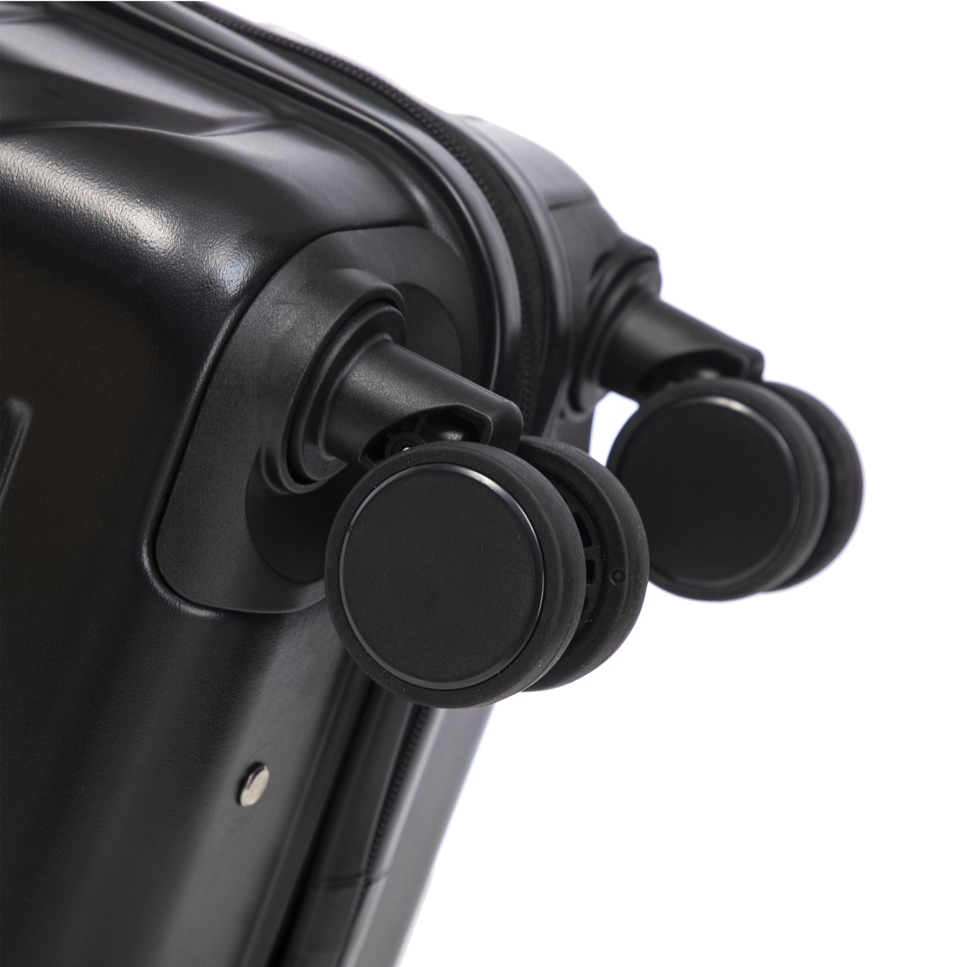 14"/20" 2 pcs/set in ABS Spinner Wheel Luggage, with Combination Lock,14" Cosmetic Case (Black)