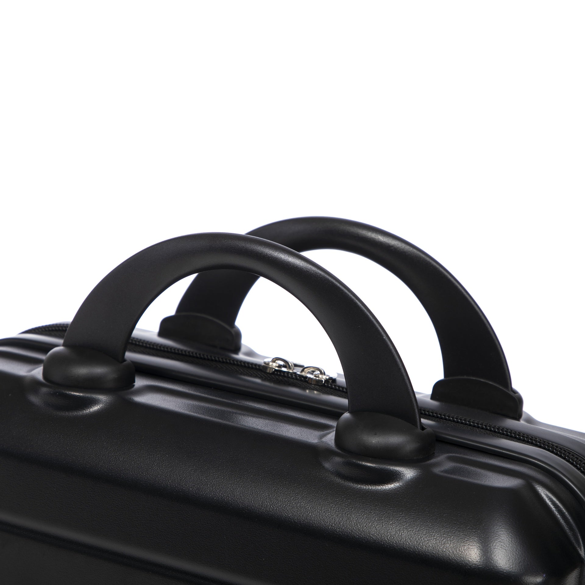 14"/20" 2 pcs/set in ABS Spinner Wheel Luggage, with Combination Lock,14" Cosmetic Case (Black)