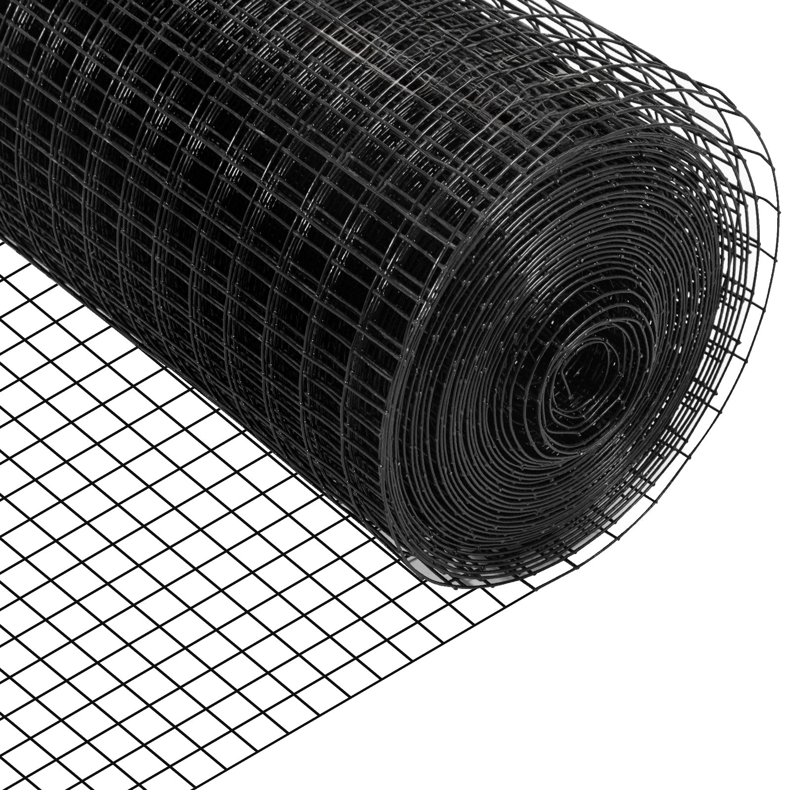 Hardware Cloth, 36" x 50' & 1"x1" Mesh Size, Galvanized Steel Vinyl Coated 16 Gauge Chicken Wire Fencing w/A Cutting Plier & A Pair of Fabric Gloves, for Garden Fencing & Pet Enclosures, Black