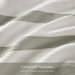 3-Piece Full/Queen Yarn-dyed striped comforter