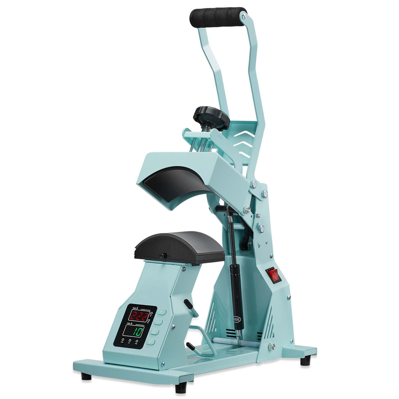 Hat Heat Press Machine for Caps Hat Press with 2pcs Platens for HTV Green