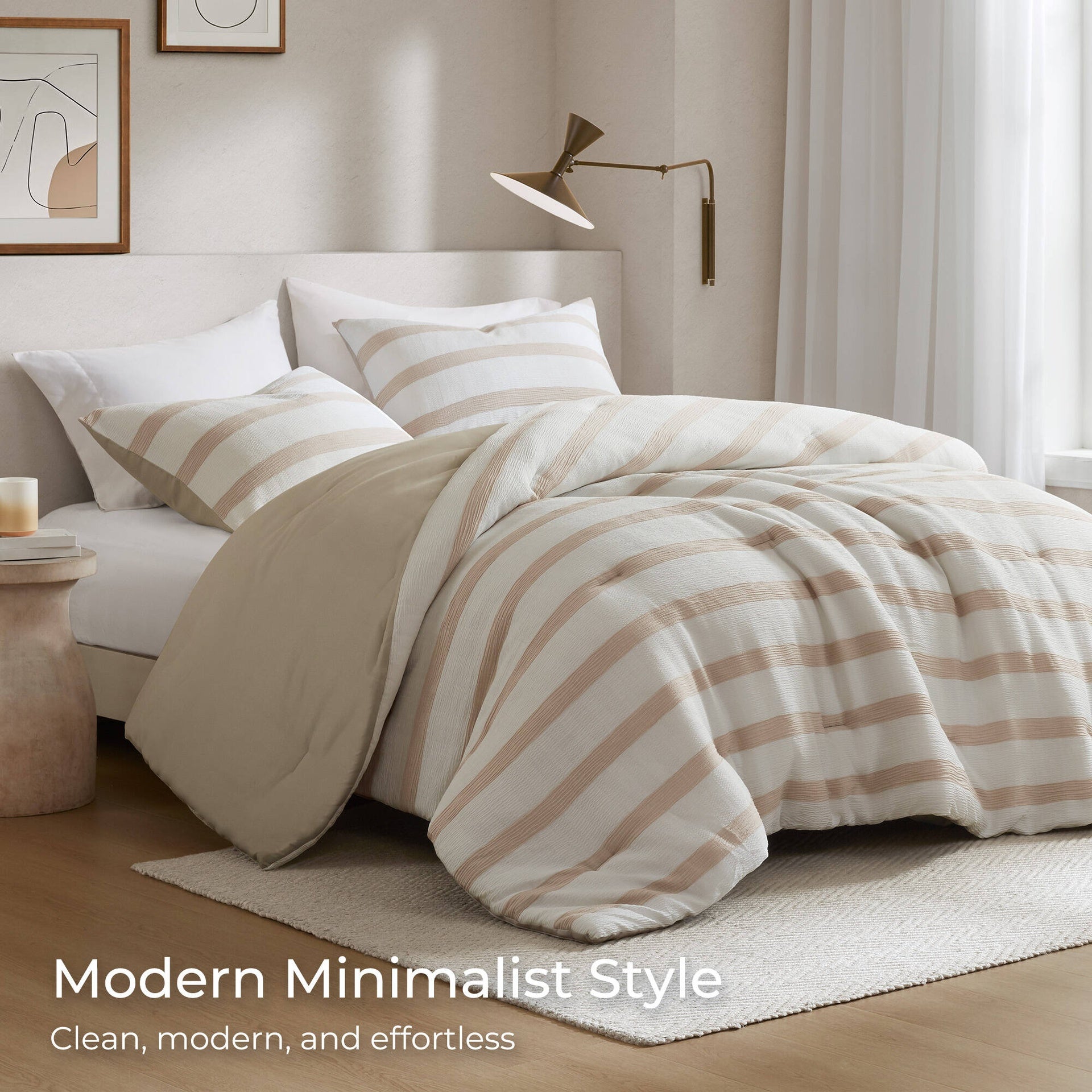 3-Piece King/Cal King Yarn-dyed striped comforter