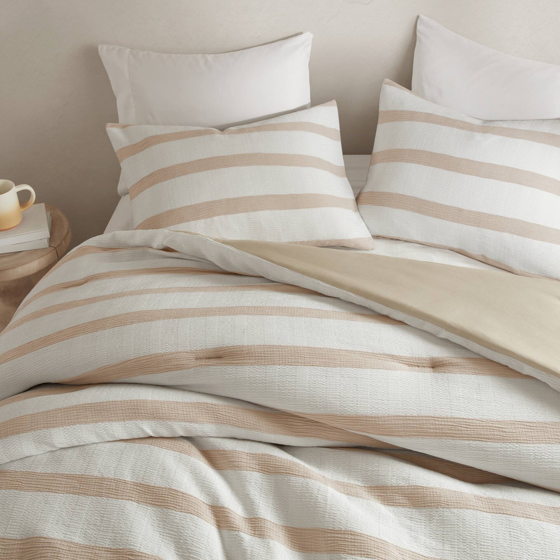 3-Piece King/Cal King Yarn-dyed striped comforter