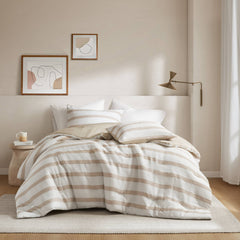 3-Piece King/Cal King Yarn-dyed striped comforter