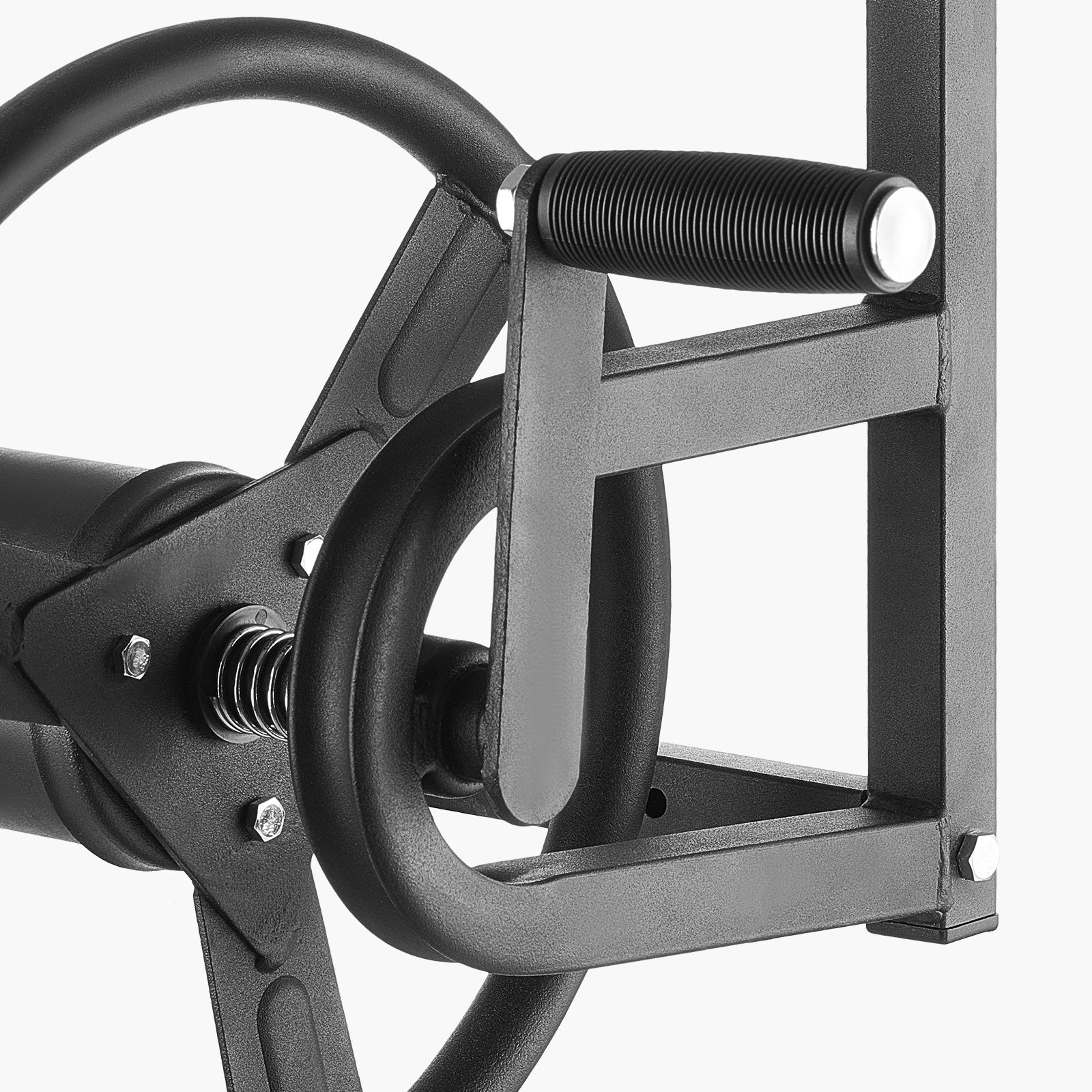 Wall Mounted Garden Hose Reel 125ft 5/8 in Hose Holder Brass Fitting & Basket