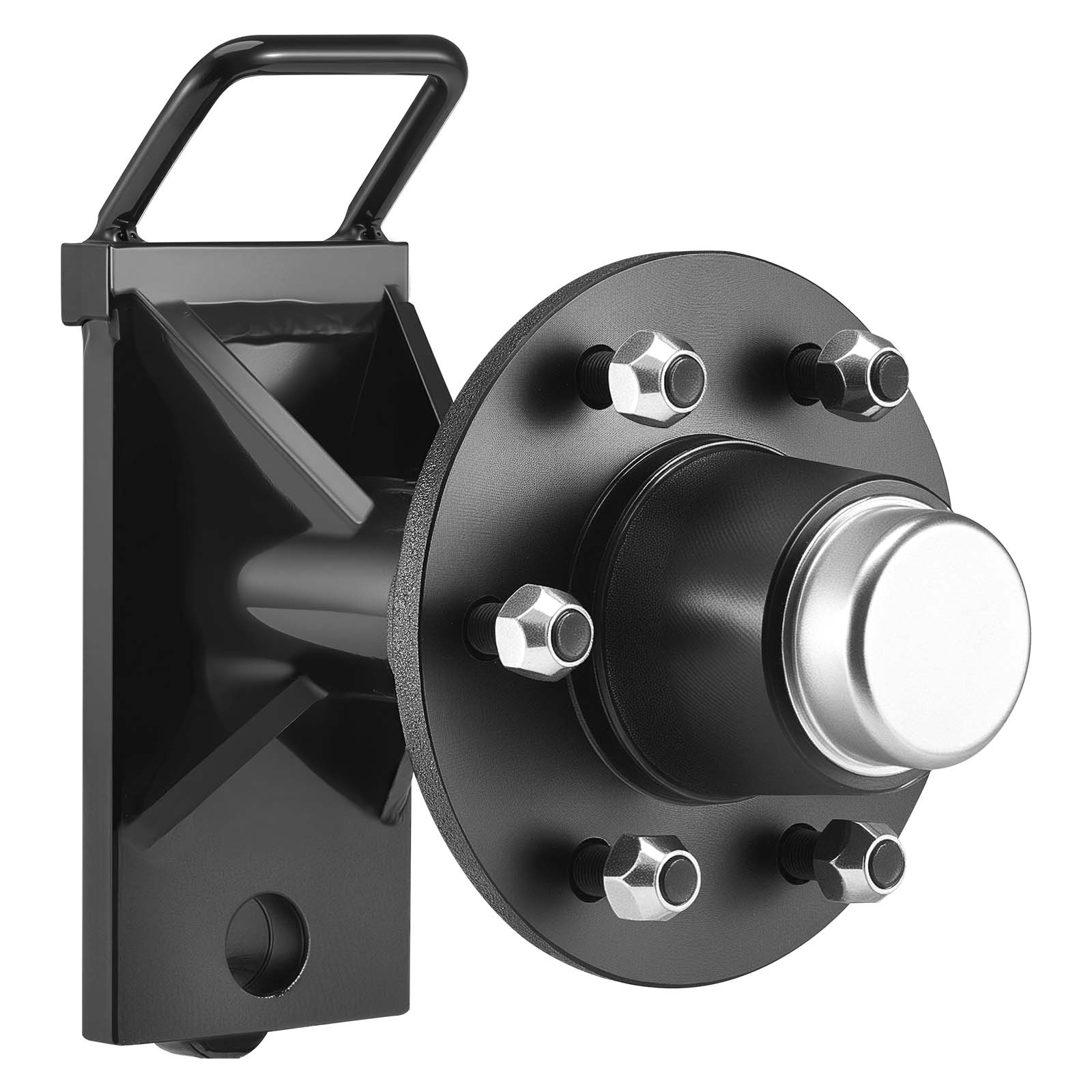 Shipping Container Wheels 6-Lug Wheels Kit, Heavy Duty Shipping Container Axle with Ratchet Tie Down-Moves 20 ft - 40 ft, Secure Transport for Dock, Warehouse, Construction Site, Black