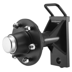 Shipping Container Wheels 6-Lug Wheels Kit, Heavy Duty Shipping Container Axle with Ratchet Tie Down-Moves 20 ft - 40 ft, Secure Transport for Dock, Warehouse, Construction Site, Black