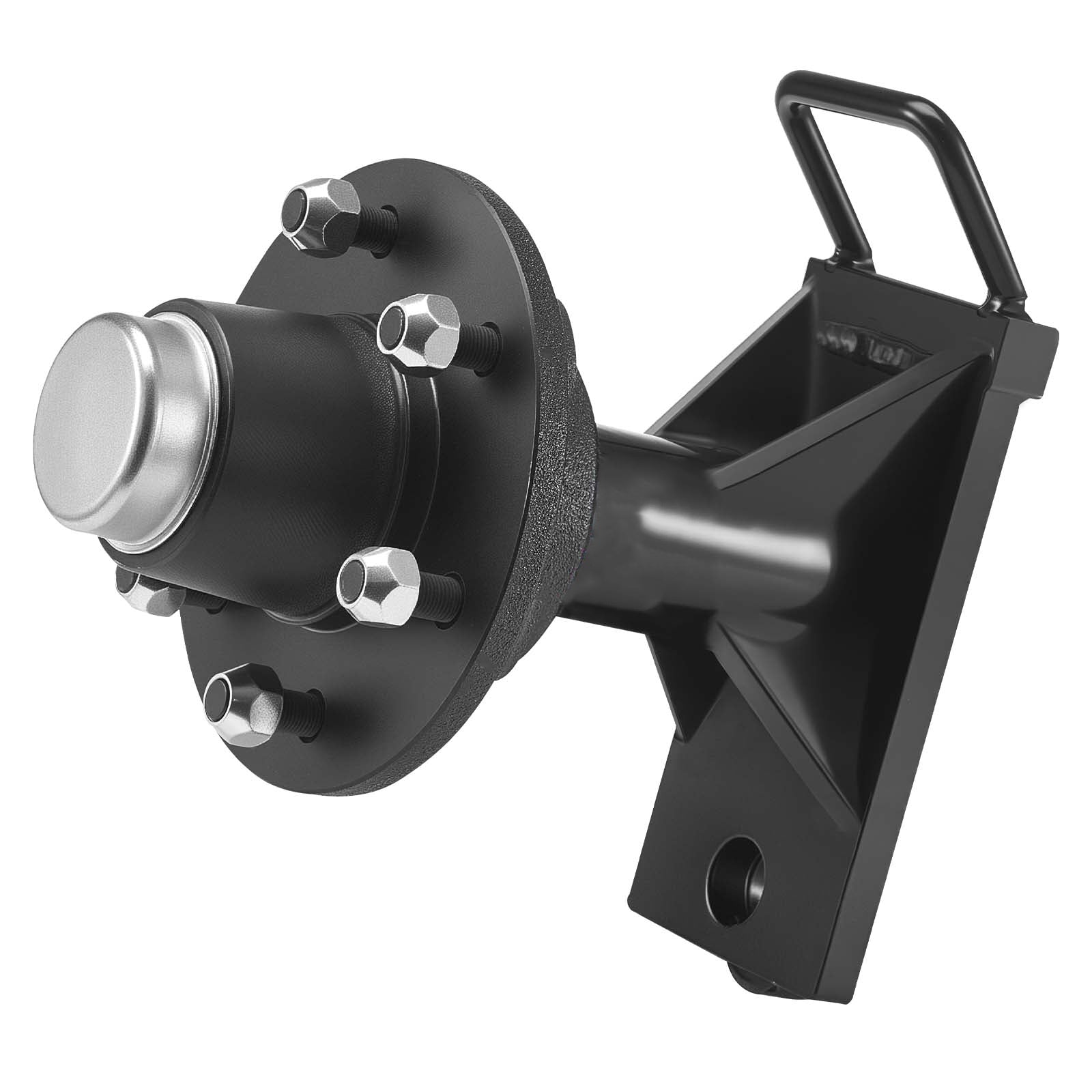 Shipping Container Wheels 6-Lug Wheels Kit, Heavy Duty Shipping Container Axle with Ratchet Tie Down-Moves 20 ft - 40 ft, Secure Transport for Dock, Warehouse, Construction Site, Black