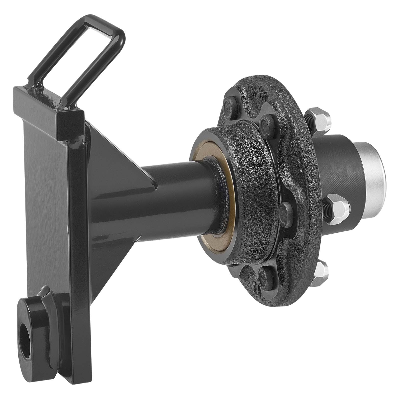 Shipping Container Wheels 6-Lug Wheels Kit, Heavy Duty Shipping Container Axle with Ratchet Tie Down-Moves 20 ft - 40 ft, Secure Transport for Dock, Warehouse, Construction Site, Black