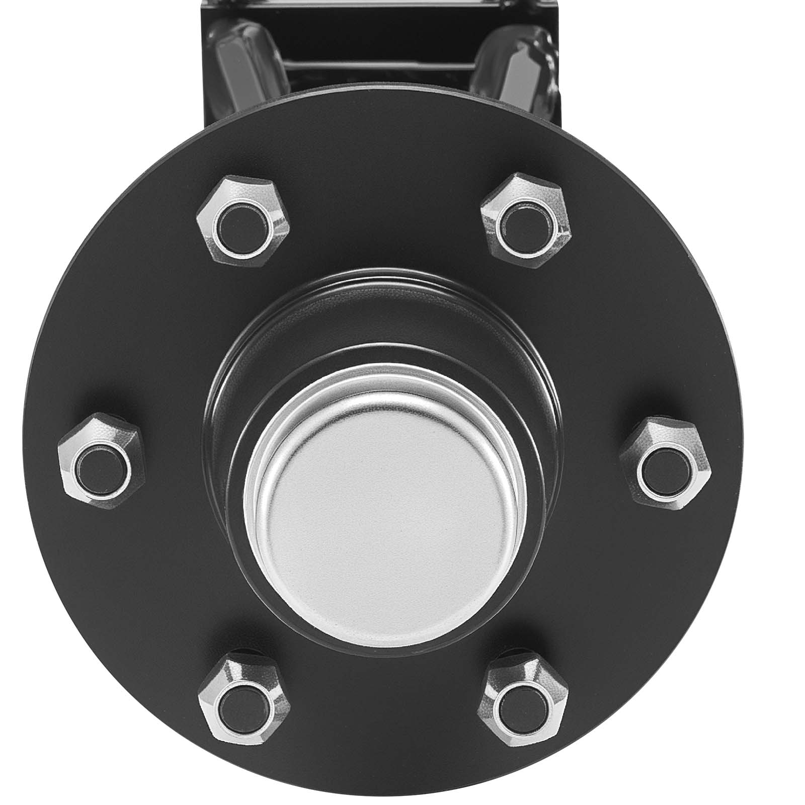 Shipping Container Wheels 6-Lug Wheels Kit, Heavy Duty Shipping Container Axle with Ratchet Tie Down-Moves 20 ft - 40 ft, Secure Transport for Dock, Warehouse, Construction Site, Black