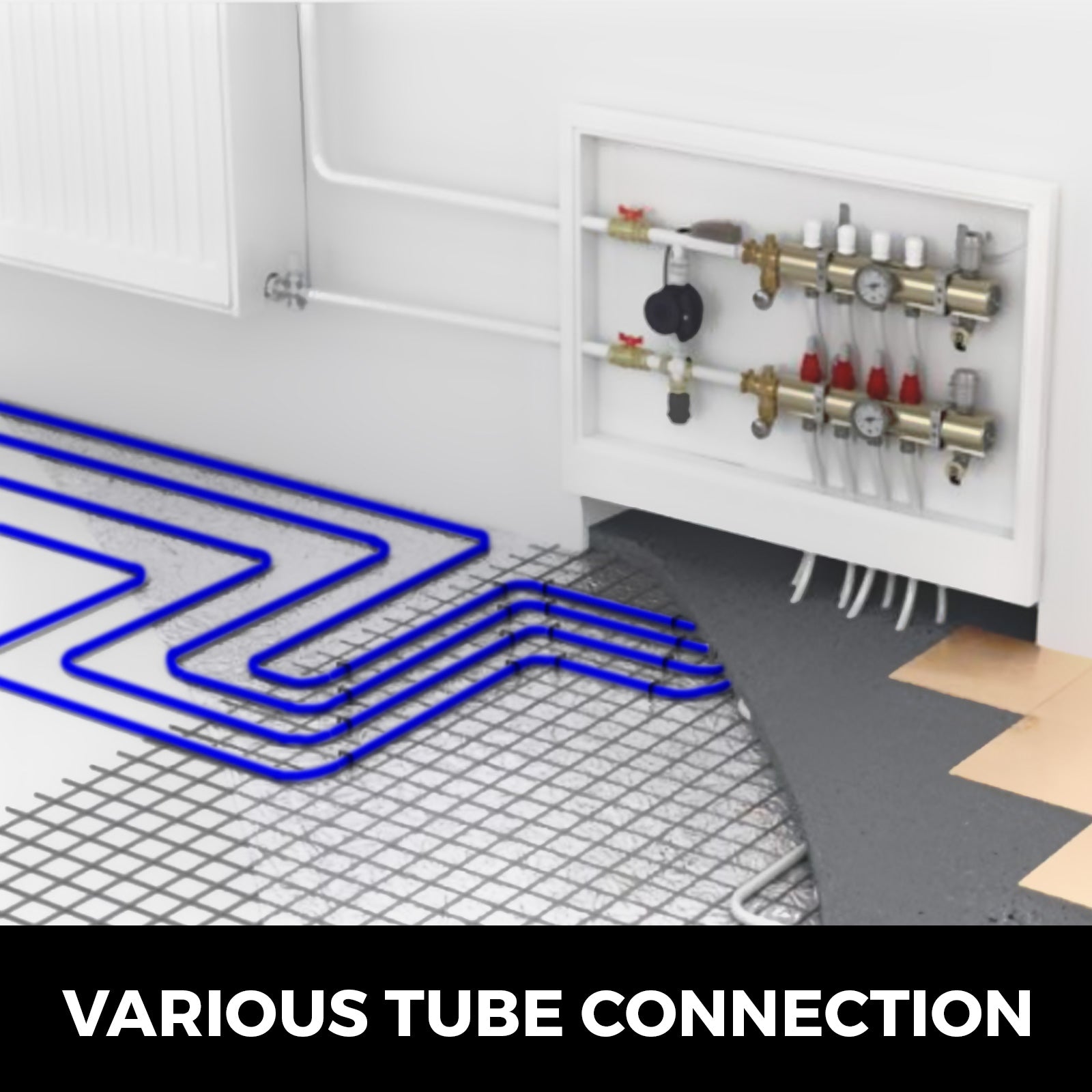 3/4" PEX Tubing 500Ft Non-Barrier PEX Pipe Blue Pex-b Tube Coil for Hot and Cold Water Plumbing Open Loop Radiant Floor Heating System PEX Tubing (3/4" Non-Barrier, 500Ft/Blue)