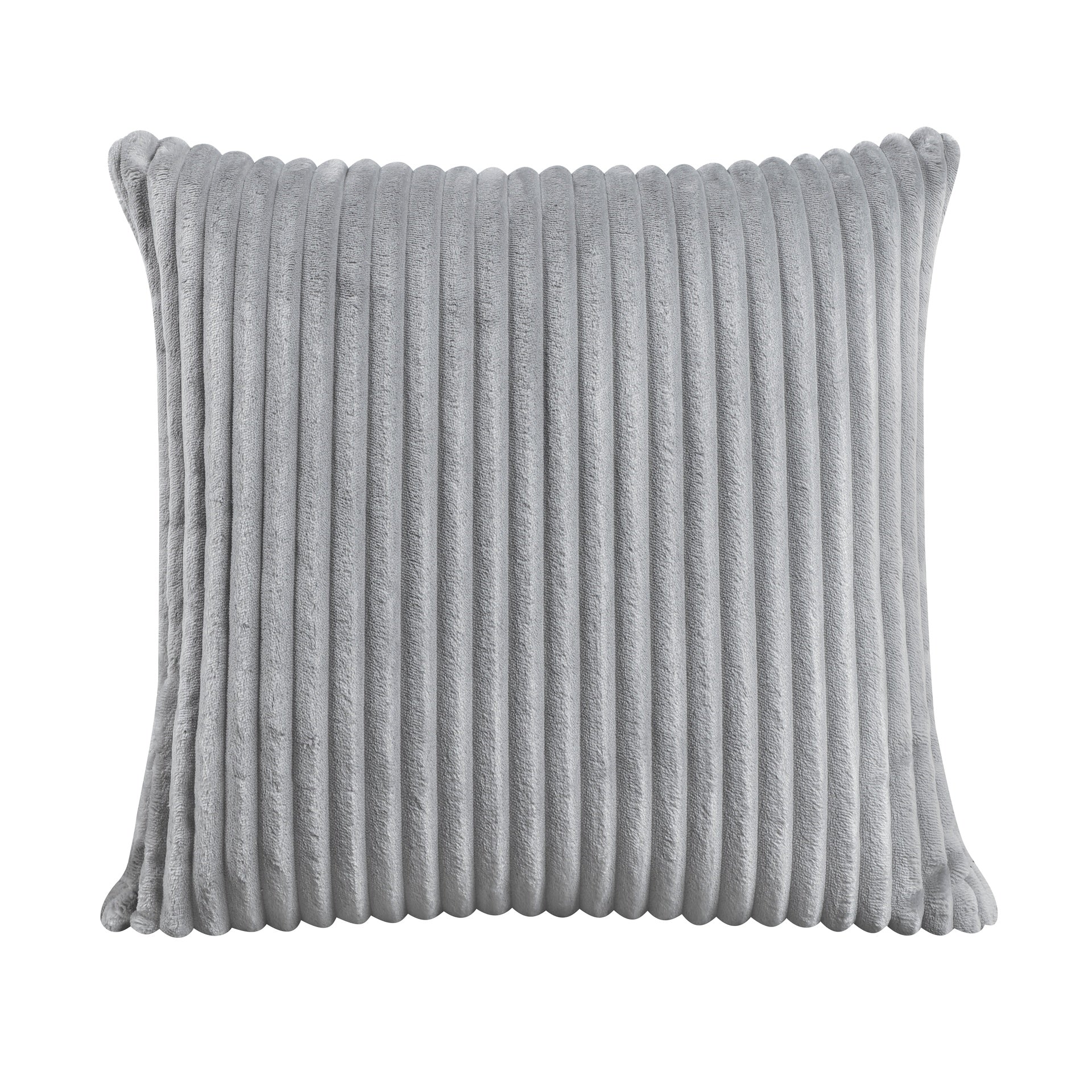 Living Room Furniture Corner Chair Gray Corduroy Upholstery 1pc Corner Wedge Soft Cushion Solid Wood Legs
