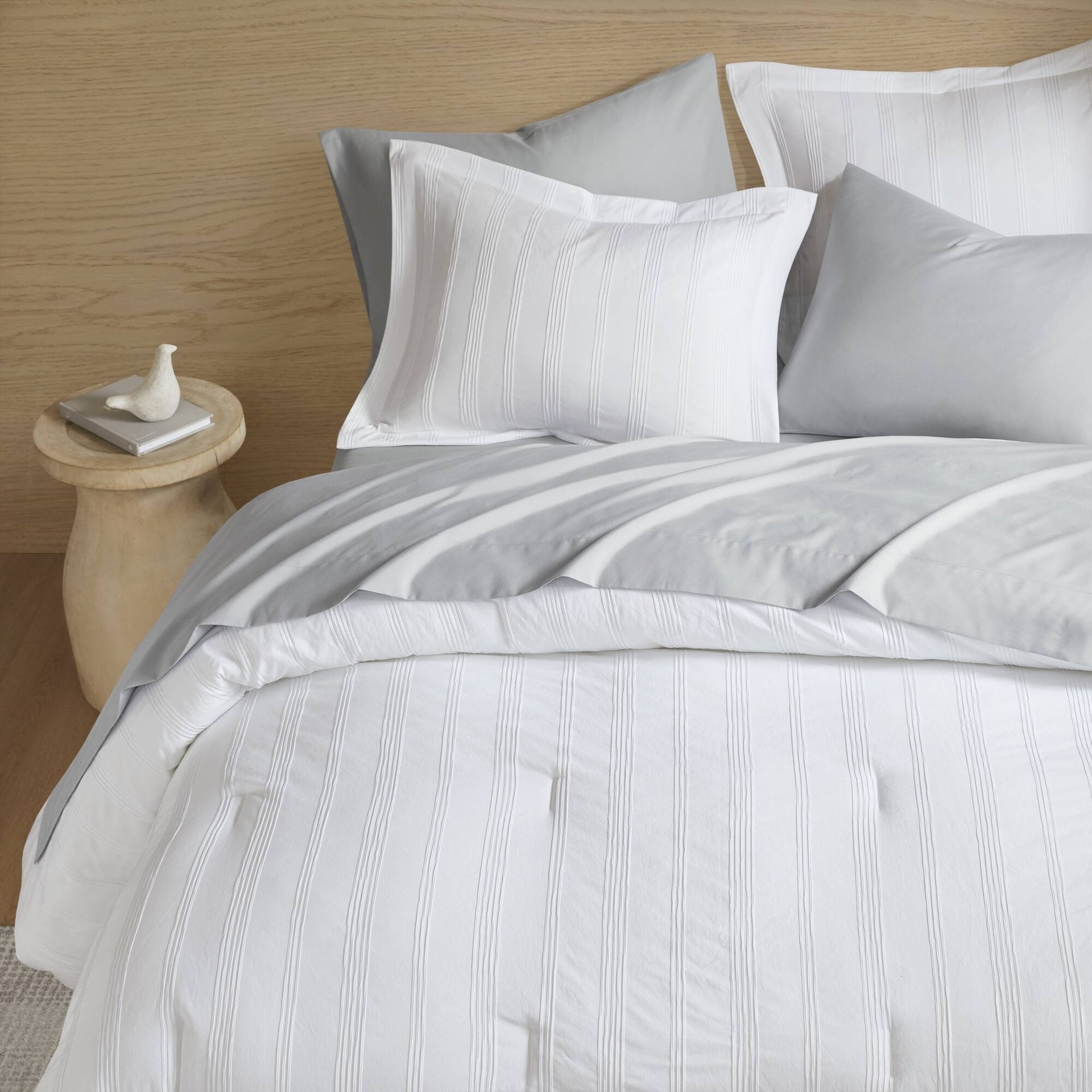 7-Piece Queen Woven Striped Comforter Set