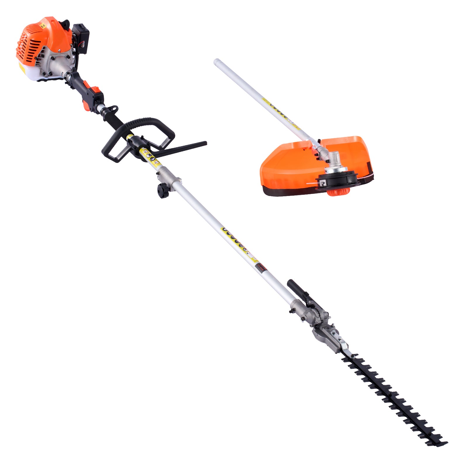 Gas Hedge Trimmer, 2 Cycle Gas Power Handheld Hedge Trimmer, 4-in-1 26cc Weed Eater with Protective Gear Set, Includes Hedge and String Trimmer, Edger, Brush Cutter, for Trimming Shrubs & Bushes