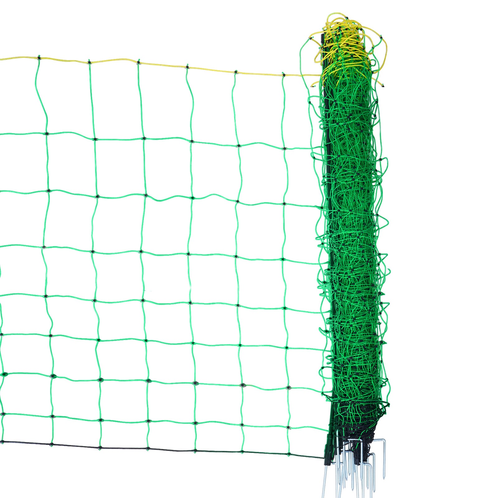 Electric Fence Netting, 35" H x 164' L, PE Net Fencing with Posts & Double-Spiked Stakes, Utility Portable Mesh for Goats, Sheep, Lambs, Deer, Hogs, Dogs, Used in Backyards, Farms, and Ranches