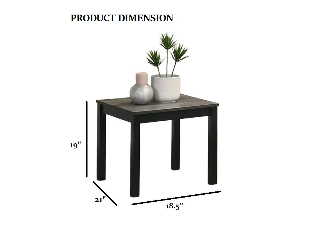 Gray Finish Contemporary Style 3pc Table Set 1x Coffee Table 2x End Table Faux Marble Top Wooden Legs Primary Living Room
