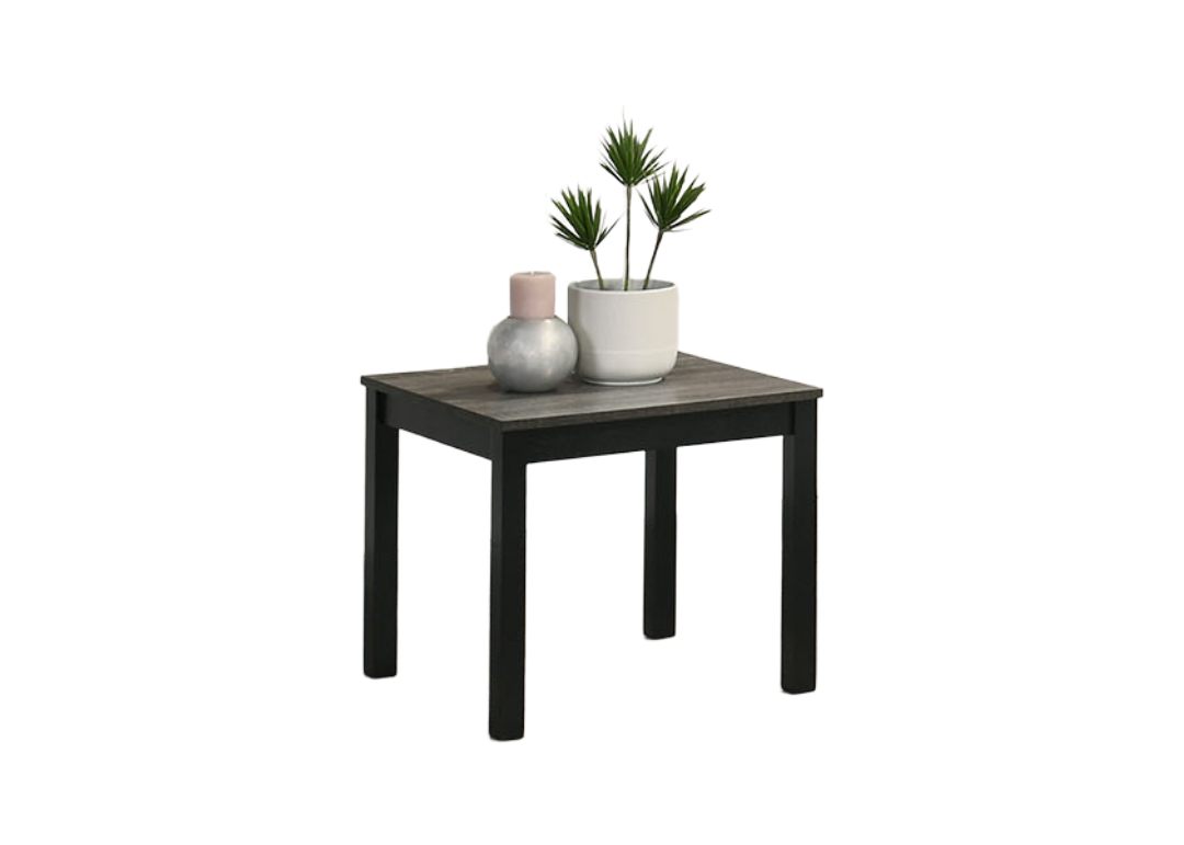 Gray Finish Contemporary Style 3pc Table Set 1x Coffee Table 2x End Table Faux Marble Top Wooden Legs Primary Living Room