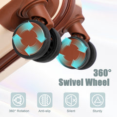 14"/20" 2 pcs/set in ABS Spinner Wheel Luggage, with Combination Lock,14" Cosmetic Case (Beige)