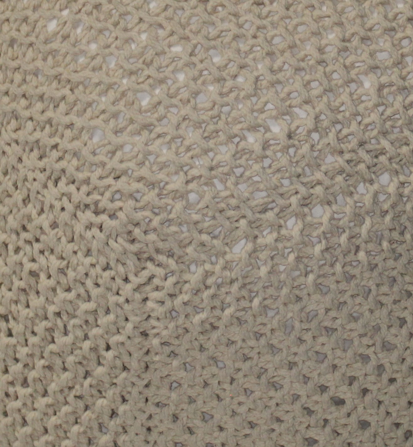 SEMI-Rounded Pouf - Cable Knitted - Handmade - Perfect Seating for Children and Adults - Footrest for Living Room or Bedroom - 100% Cotton Pouf (21" X 21" X 18")