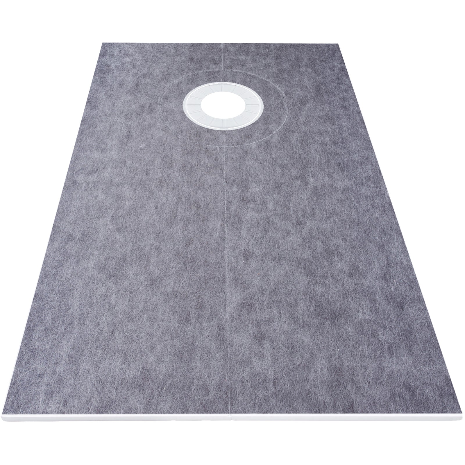 Shower Curb Kit 38" x 60" Watertight Shower Curb Overlay with 4" PVC Offset Bonding Flange, 4" Stainless Steel Grate, 2 Cuttable Shower Curb and Trowel, Shower Pan Slope Sticks Fit for Bathroom
