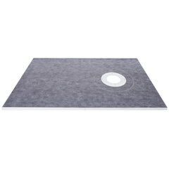 Shower Curb Kit 38" x 60" Watertight Shower Curb Overlay with 4" PVC Offset Bonding Flange, 4" Stainless Steel Grate, 2 Cuttable Shower Curb and Trowel, Shower Pan Slope Sticks Fit for Bathroom