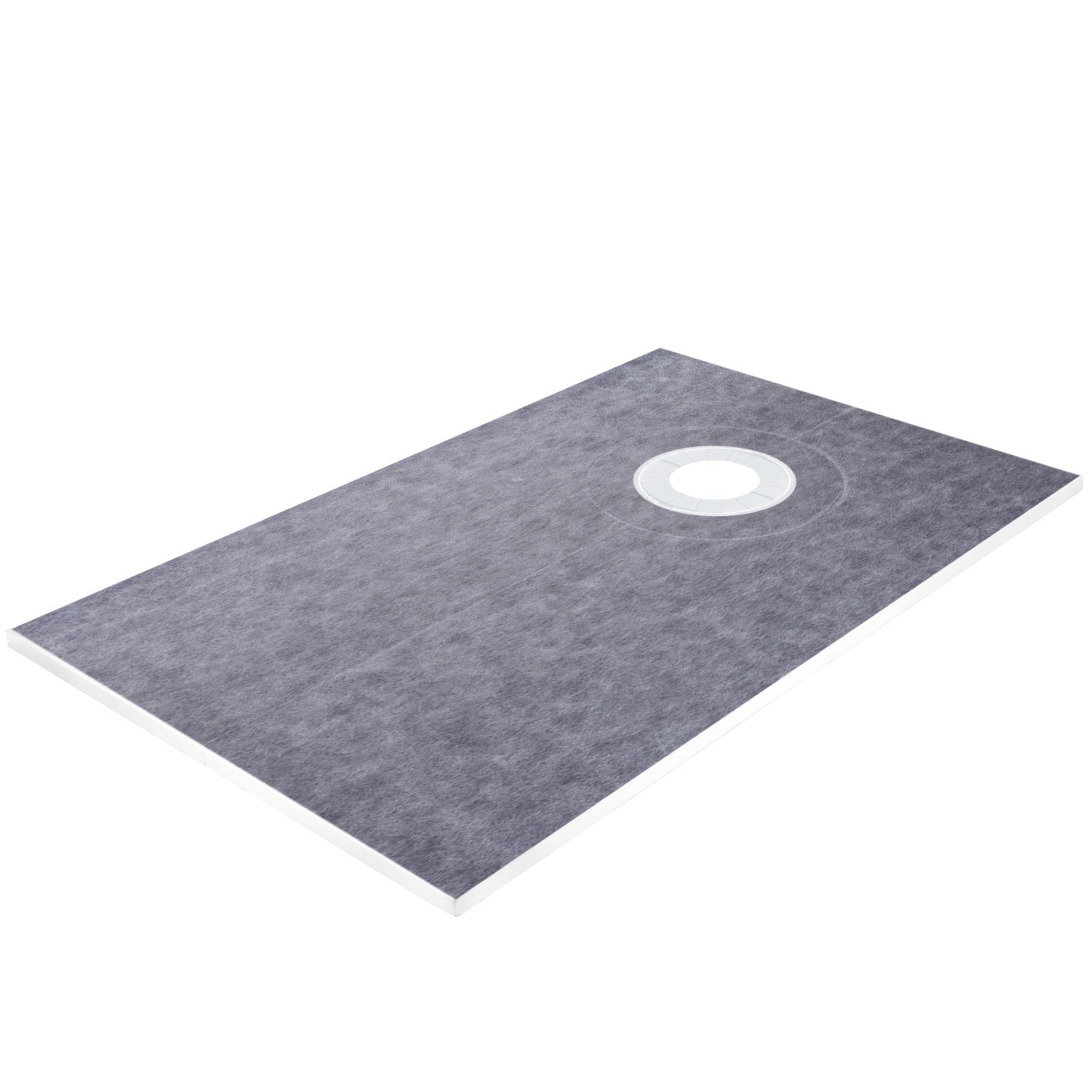 Shower Curb Kit 38" x 60" Watertight Shower Curb Overlay with 4" PVC Offset Bonding Flange, 4" Stainless Steel Grate, 2 Cuttable Shower Curb and Trowel, Shower Pan Slope Sticks Fit for Bathroom