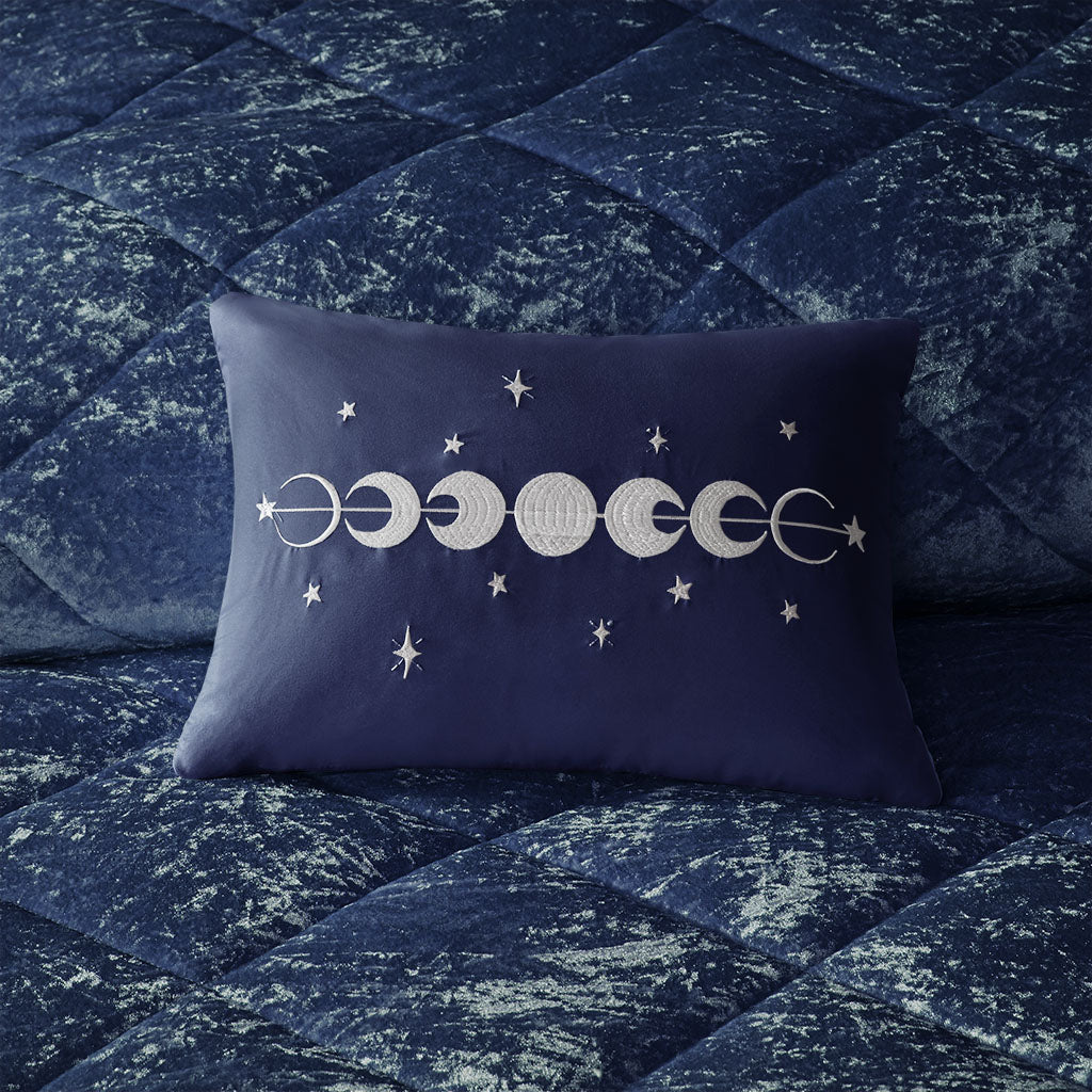 King/Cal King Velvet Comforter Set with Throw Pillow