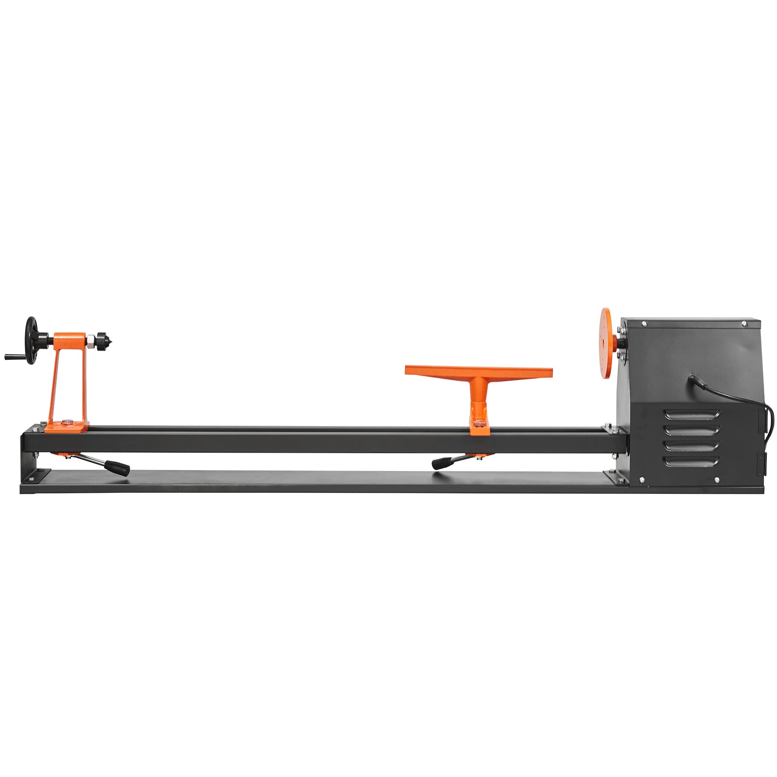 Benchtop Wood Lathe, 14 in x 40 in, 0.5 HP 370W Power Wood Turning Lathe Machine, 4 Speed Adjustable 885/1245/1715/2425 RPM with Chisels Faceplate Plastic Handle Hex Wrench, for Woodworking