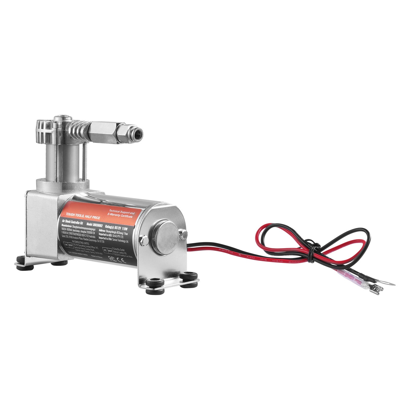 Air Shock Controller Kit 12V 100PSI On Board Air Compressor System Single Path