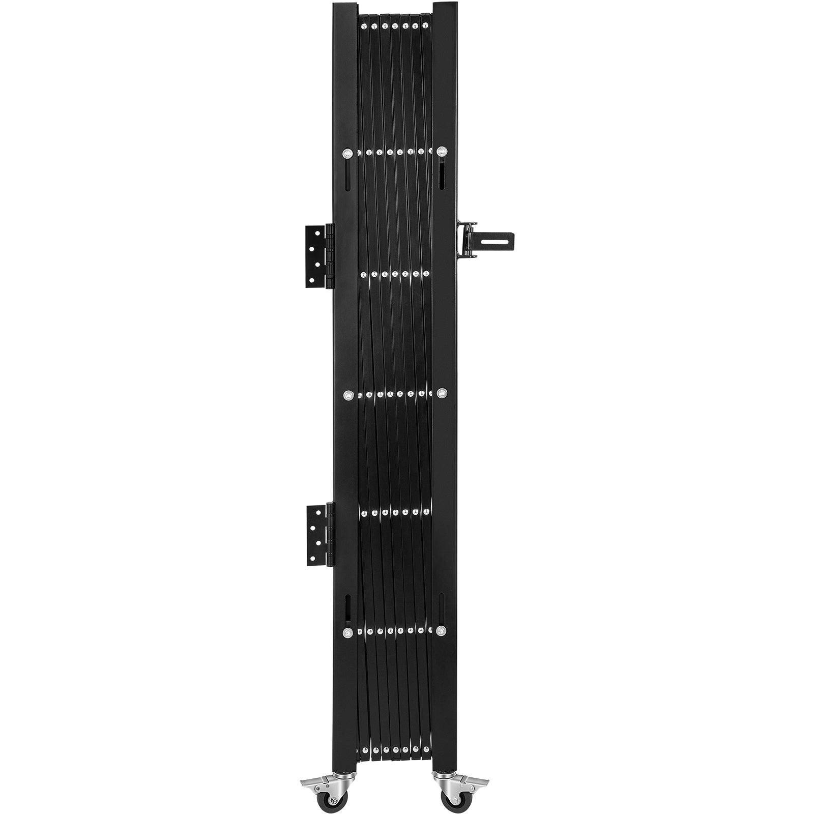 Single Folding Security Gate, 7 ft H x 7 ft W Folding Door Gate, Steel Accordion Security Gate, Flexible Expanding Security Gate, 360° Rolling Barricade Gate, Scissor Gate/Door with Padlock