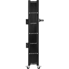 Single Folding Security Gate, 7 ft H x 7 ft W Folding Door Gate, Steel Accordion Security Gate, Flexible Expanding Security Gate, 360° Rolling Barricade Gate, Scissor Gate/Door with Padlock